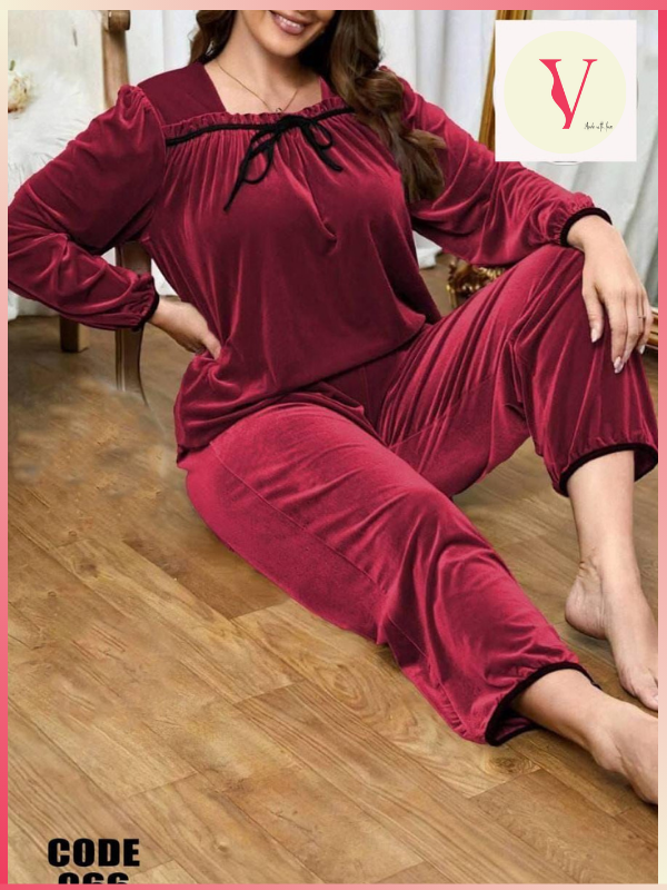 💗🔥 بـيـجامـة 2 قـطـع قـطيـفـة أواخــر 💗🔥